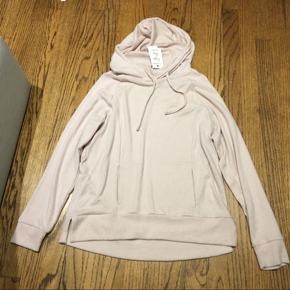 Lightweight pink hoodie top
